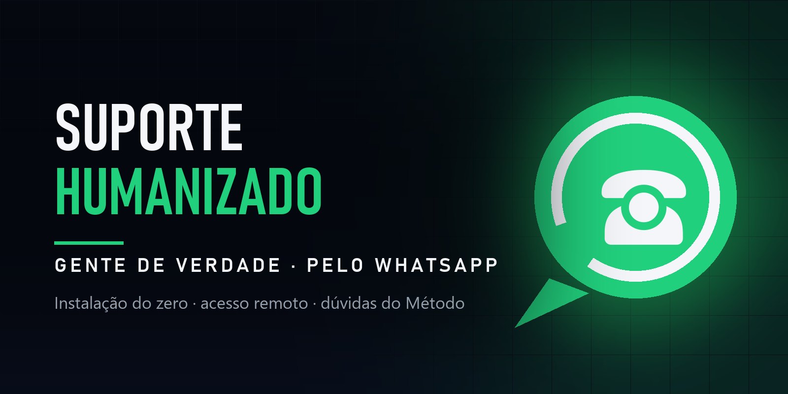 Suporte humanizado: gente de verdade, pelo WhatsApp